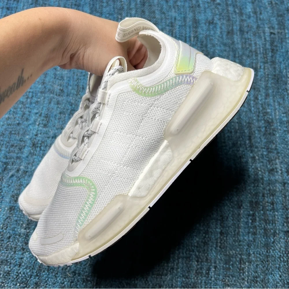 Adidas NMD V3 Sneakers in White Iridescent GX5698 Size Youth 5.5 or Women's 7